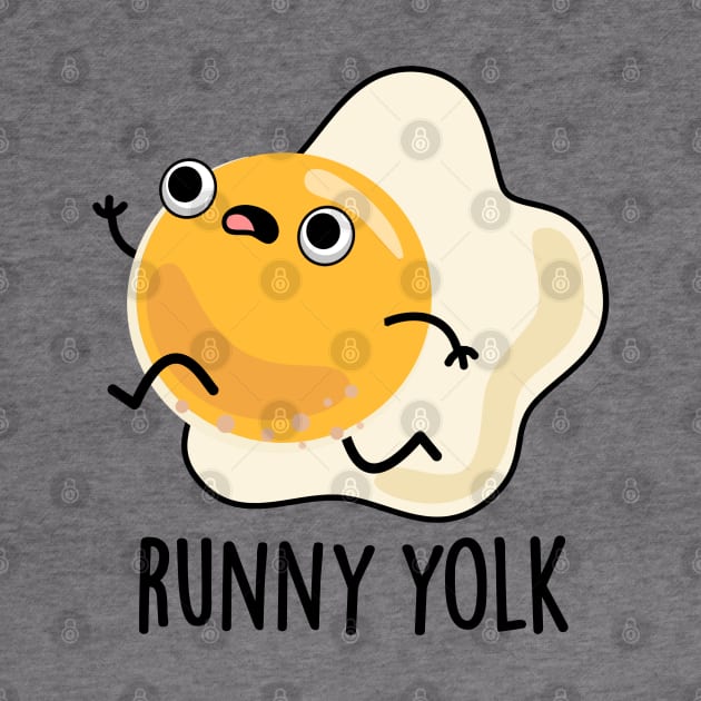 Runny Yolk Cute Food Egg Pun by punnybone